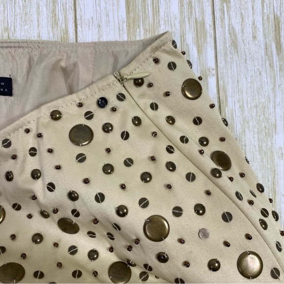 Lafayette 148 Beige Tan Embellished Beaded Pencil Skirt - Picture 3 of 7